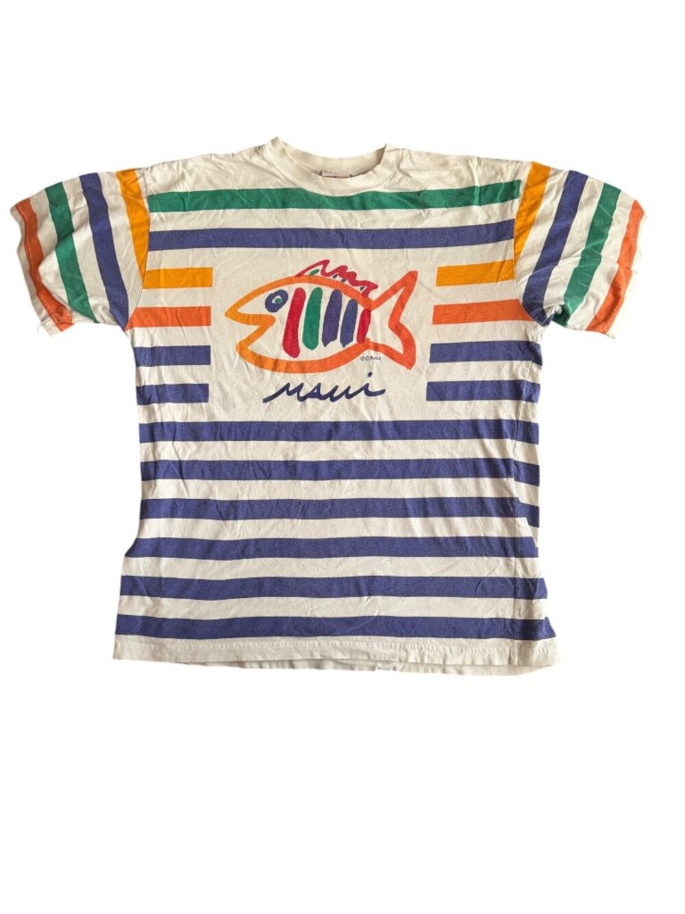 Vintage Sgt Leisure Maui Striped T-Shirt XL